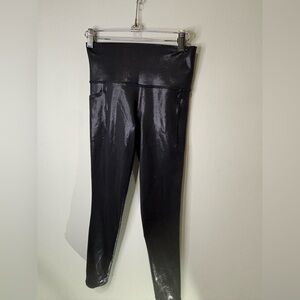 Athleta Metallic Black Leggings